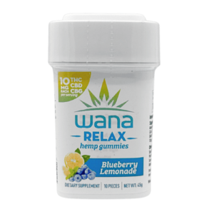 Wana Relax Gummies – Ausgewogene THC-, CBD- und CBG-Mischung zum Beruhigen und Entspannen